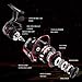 LONPAR Tideep Spinning Fishing Reel 8+1 BB Lightweight Up to 42 Lbs/19 Kg Powerful Drag Two Spools Included Saltwater or Freshwater