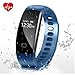 Fitness Tracker,Letufit Heart Rate Activity Tracker Smart Bracelet with Sleep Monitor,Pedometer for iOS & Android (blue)