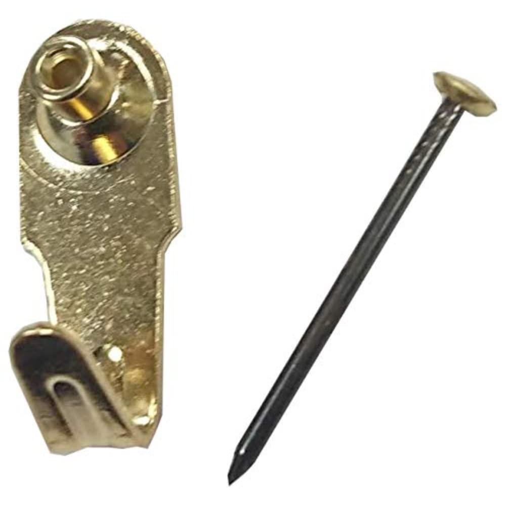 Merriway BH06706 (40 Pcs) EB Heavy Duty (9 lb Breakweight) Picture Hooks With Pins, 19 x 8mm 1 Hole - Pack of 40 Pieces