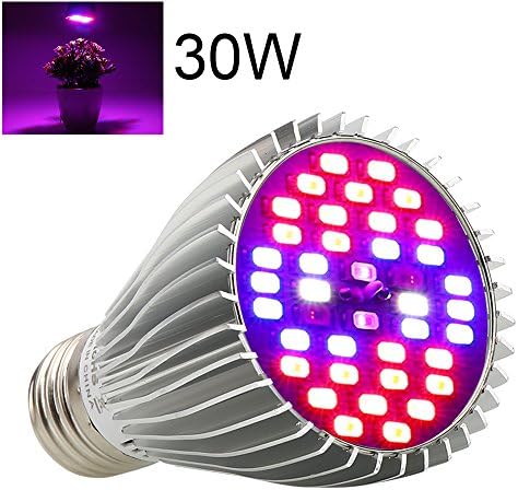 LED Grow Light Bulb Full Spectrum - EnerEco 30W Grow Lamp for Indoor Plants,Plant lights Bulbs for Hydroponics Greenhouse Organic Succulent Flowers Tobacco Vegetable Seedling (E26/E27)