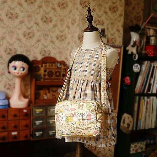 Free Shipping Cute Handmade Japanese Kokka Fabric Girl Kids Bag - Nordic Forest LIght Yellow