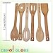 Kitchen Cooking Utensils Bamboo Spoon and Spatula 6 Set - By Depot Globe