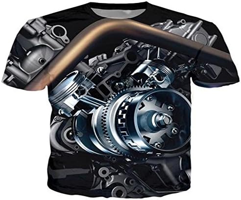 Cool T-shirt Men hot 3d Tshirt Print Motor Heavy Metal Skull Retro Short Sleeve Summer Tops Tees fashion,Multi,S
