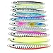 Aorace 10pcs/lot Jig Metal Spoon Fishing Lure Shore Cast Laser Iron Lure Isca Spinner Jigging Bait Fishing Bait 6.7cm 17g