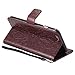 for iPhone 6 / 6S Wallet Case, (TM) Sun Pattern Embossed PU Leather Magnetic Flip Cover Card Holders & Hand Strap Wallet Purse Case for iPhone 6 / 6S [4.7 Inch] - Brown