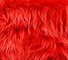 Faux Fur Fabric Long Pile Monkey Shaggy FIRE RED / 60