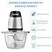 Electric Food Chopper, BESTEK 300W Mini Food Processor, 5-Cup Glass Bowl Grinder for Meat, Vegetables, Fruit and Nuts with High/Low Speed Choice