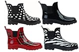 Women's Short Ankle Rubber Rain Boots Multiple Styles Available
