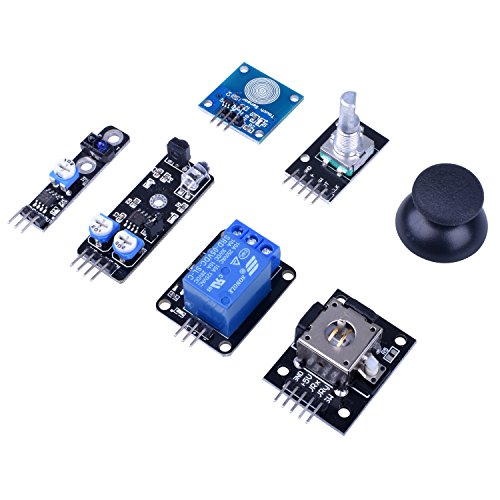 Quimat 37-in-1 Sensor Module Starter Kits with Tutorials for Arduino UNO R3, Mega 2560 NANO and Raspberry Pi 3 RPi 2 Model B B+