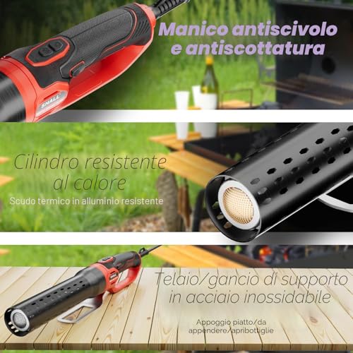 SHALL Charcoal Lighters 2000W Hot Air Gun 1100℉ Heated Chemical Free for BBQ Smokers, Grill Lighters, Wood Fireplaces and Fire Pits