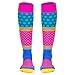 Running & Athletic Recovery Knee High 15-20mmHG Compression Socks | Crazy For Color | SM