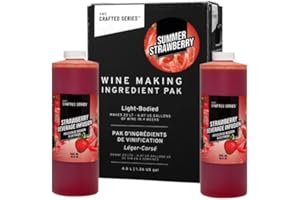 ABC CORK CO. ABC Premium DIY Fruit Wine Making Kits, Makes Up to 30 Bottles/6 Gallons of Fruit Wine (Summer Strawberry)