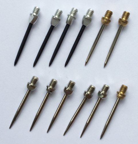 3 designs/12 Pcs New Darts Steel Points Converter Points Converter Tips by Tezoro