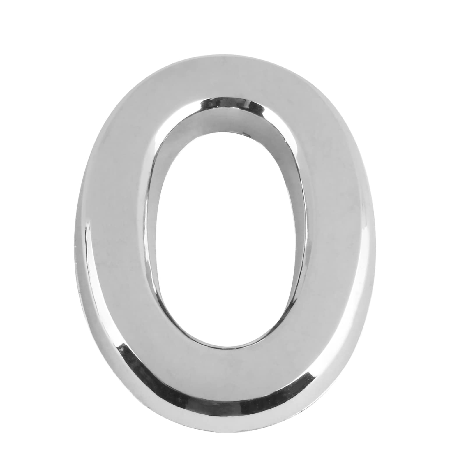 Larcele 1.96inch/5cm Self-Stick Modern House Number ABS Address Numbers Silver Mailbox Number 3 Pieces MPH-04(Letter O)