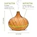 Essential Oil Diffuser - Wood Grain, Ultrasonic Air Purifier or Vaporizer with Timer and 7 LED lights - Cool Mist Humidifier (10,14oz) with Free Essential Oil by NATURE'S WHISPER