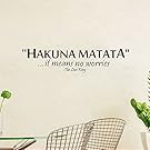 Removable PVC Wall Sticker Words Sign Quote Hakuna Matata Lion King Bedroom Background Decoration