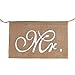 vLoveLife 14'' x 9'' Mr & Mrs Burlap Chair Banner Set Chair Sign Garland Rustic Vintage Wedding Photo Background backdrop Party Chair Decoration - 1 Pair