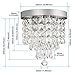 SHINE HAI Crystal Chandelier, 3-Light Modern Flush Mount Ceiling Pendant Light H9.45 X W8.66 for Bedroom, Living Room, Dining Room, Kitchen, Hallway