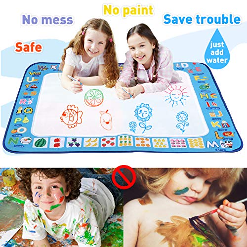 image for Water Doodle Mat, YEEGO Magic Doodle Water Drawing Mat Extra Large Siz