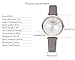 IBSO Women Watches Leather Mesh Strap Round Case Analog Fashion Ladies Wrist Watches (6608 Grey)