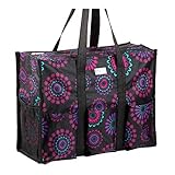 Pursetti Zip-Top Organizing Utility Tote Bag with Multiple Exterior & Interior Pockets for Working Women
