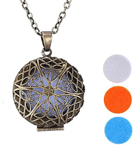 WayOn Chic Aromatherapy Necklace Essential Oils Diffuser Hollow Locket Pendant Christmas Gift