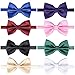 BASH 8 PACKS Elegant Adjustable Pre-tied bow ties for Men Boys (F)