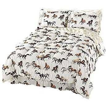 High Quality Pink Pony Bandana Horse Print Twin Comforter Set 6