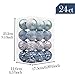 Valery Madelyn 24ct 70mm Luxury Collection Gold Beige Shatterproof Christmas Ball Ornaments 7cm/2.75inch, 24 Hooks Included, Themed with Tree Skirt(Not Included)