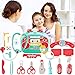 INGQU Kids Doctor Kit Pretend Play Set with Working Platform Case, Durable 19 Pieces of Heartbeat, Injecting Dentist Doctor Set for Kids Girls Boys