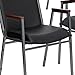 Flash Furniture 4 Pack HERCULES Series Heavy Duty Black Vinyl Stack Chair with Arms