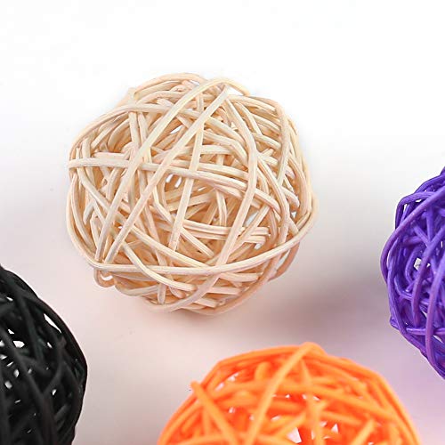 DomeStar Rattan Ball, 24PCS 2 Inch Wicker Ball Decorative Ball Orbs Vase Fillers