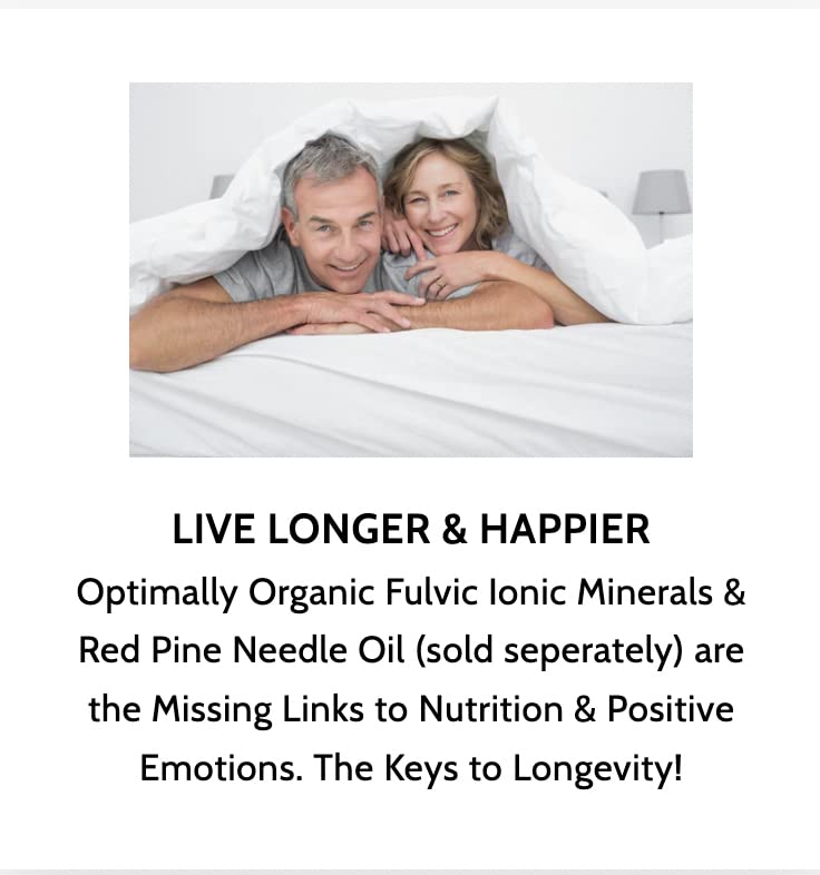 Optimally Organic Water Extracted Fulvic Ionic Minerals X350 - Patented BioActive Fulvic Acid, Humic Acid, Trace Minerals, Electrolytes & Essential Amino Acids - 8+ Month Supply!