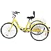 Ridgeyard 26” 7-Speed Adult Tricycle 3 Wheeled Cruise Trike Bike Adult Trikes with Shopping Basket(Yellow)thumb 1