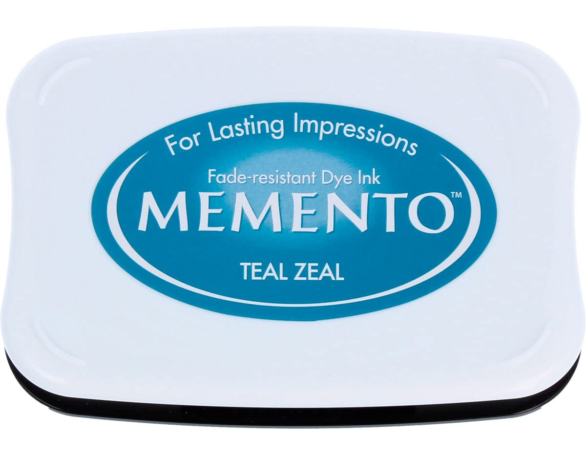Tsukineko ME000602 Teal Zeal Memento Ink Pad, Turquoise, 6.8 x 9.8 x 1.8 cm