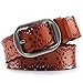 KaLeido Women's 38mm Wide Leather Floral Western Jean Belt