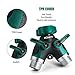 Homitt Hose Splitter, Garden Hose Splitter, Y Hose Connector, Heavy Duty Metal Body with Comfortable Rubberized Grip, Support 0.8Mpa Water Press, Easy to Open Valves Garden Hose Splitter for Easy Life