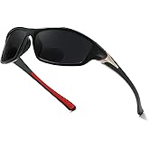 IGnaef Sports Bifocal Reading Sunglasses for Men Women, Wrap Around Sports Style Build-In Sun Readers UV400 Protection IF3029