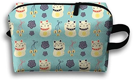 Women Men Multifunctional Travel Storage Bag Japanese Lucky Cats Large Capacity Zipper Makeup &amp; Cosmetic Toiletry Bag Travel Accessories For Outdoor Home