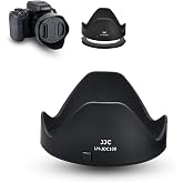 JJC Lens Hood for Canon PowerShot SX70 SX540 SX530 SX520 SX60 SX50 SX40 HS | Replaces Canon LH-DC100 Hood, Reversible, Supports 67mm Filter &amp; Lens Cap, Reduces Lens Flare &amp; Anti-Scratch, Durable ABS