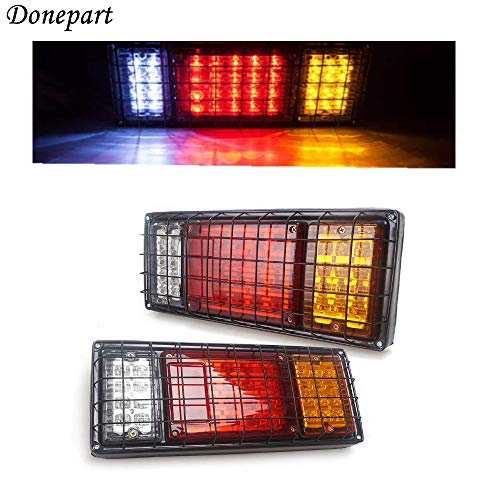 40 LED Trailer Lights Truck Tail Light Turn Signal Brake Lights with Iron Net Protection 12V Waterproof LED Tail Lights for Truck Boat Trailer UTV RV - Thumbnail 5