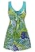 wantdo Women's Plus Size Swimdress Flower Printed Swimwear Cover Up Swimsuits Greenbanana US 18W-20W