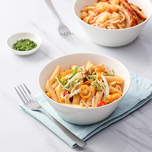 image for DOWAN Porcelain Bowls, 32 Oz Cone Shape Porcelain Bowl for Cereal, Sou