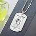 I Believe in You I Love You Son Dog Tag Necklace Gift for Son from Mom Dad (Father to Son)