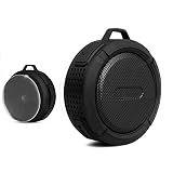 BSWHW Portable Bluetooth & Shower Speaker Wireless Outdoor with Bass,Stereo,Super Waterproof Dustproof Shockproof, Sport Hi-Fi, For iPhone,iPad,Samsung,HTC, PC or More ( Black )