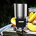 Kollea 18/8 Stainless Steel Tumbler Double Wall Vacuum Insulated Travel Mug Water Coffee Cup for Home, Office, School for Hot & Cold Drinks (Black)