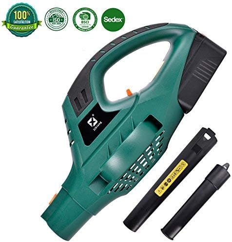 XGeek18V Blower Cordless Garden Lawn & Leaf Electric Blower with Lithium-Ion battery Garden Blower (Green 1)