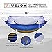 FiveJoy Pop Up Mosquito Net Camping Hammock with Tree Straps and Carabiners - Easy Set Up, Protection from Bugs Insects Ticks - Lightweight, Durable, Portable for Hiking, Beach, Backyard, Outdoors