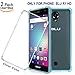 BLU R1 HD CASE with Enhanced Corner Protection, [2 PACK] Shalwinn Transparent Shockproof TPU Cover Case For BLU R1 HD (2016) [DO NOT FIT 2018 Version] (Blue+Clear)