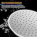 Large Rain Shower Head, WarmSpray Luxury High Flow Rainfall Shower Head, 9 Inch Waterfall Bathroom Showerhead with Adjustable Angles, Anti-Clogging Silicone Nozzles